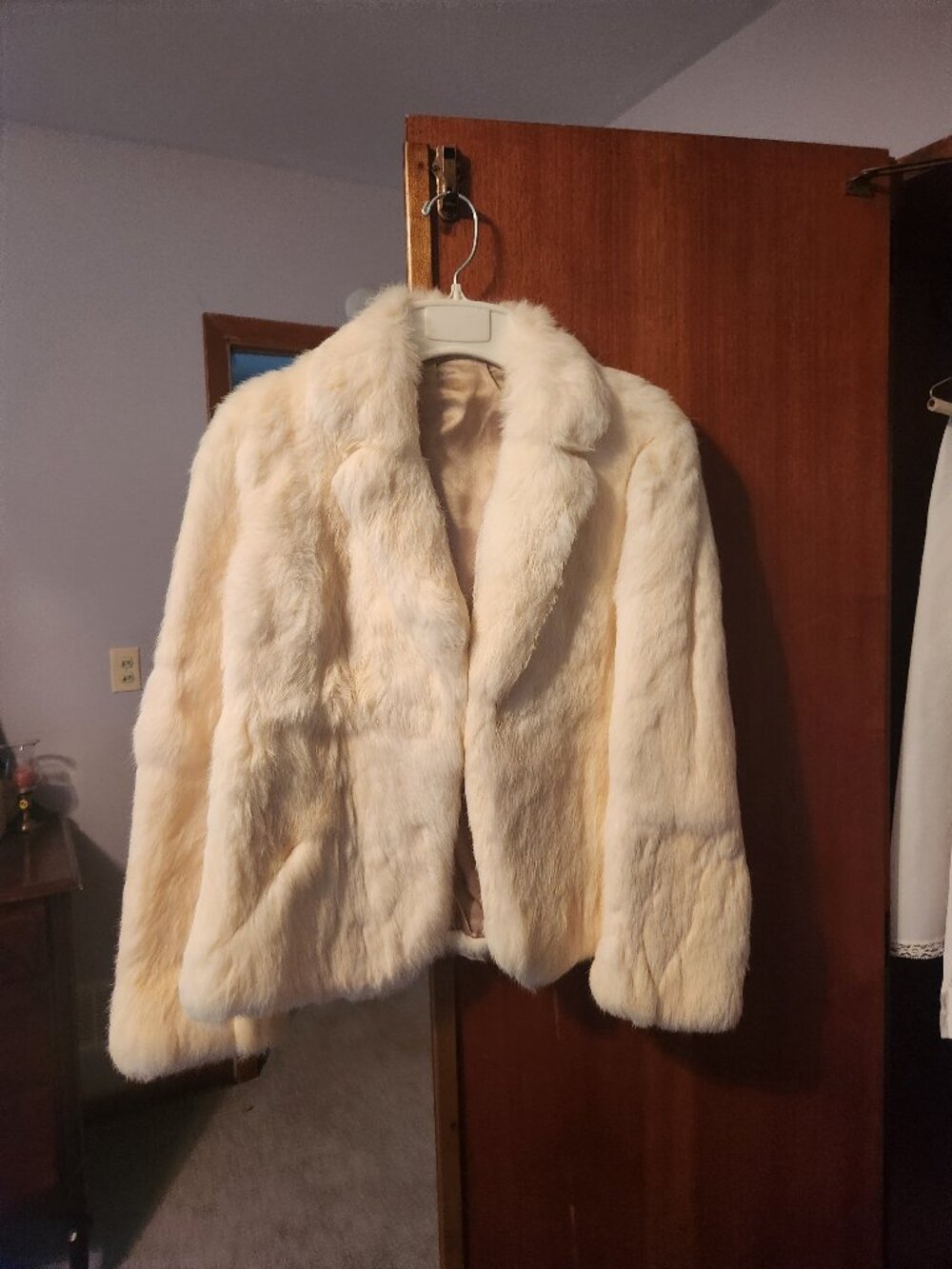 Cream Colored Fur Jacket